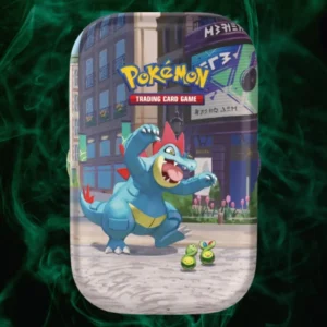 Puszka Pokemon TCG Lumiose City Feraligatr Mini Tin z dwiema paczkami boosterow