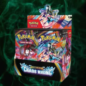Fabrycznie zafoliowany Pokemon TCG Chaos Rising Booster Box z 36 boosterami